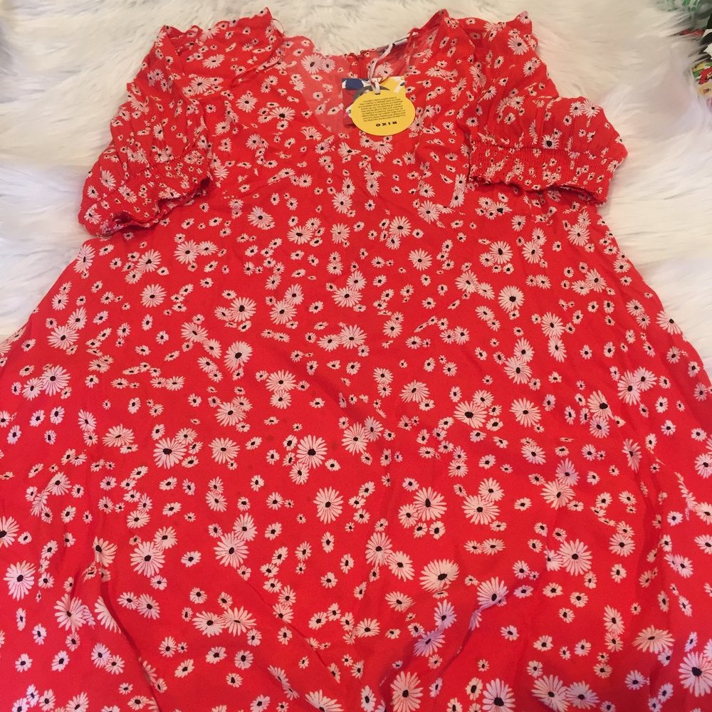 Rixo Red Daisy Babydoll Dress - Picture 4 of 4